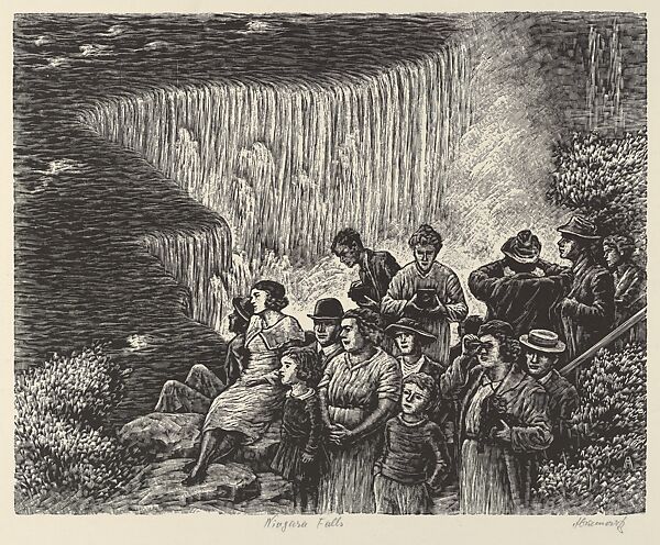 Niagara Falls, Albert Abramovitz (American, 1879–1963), Wood engraving