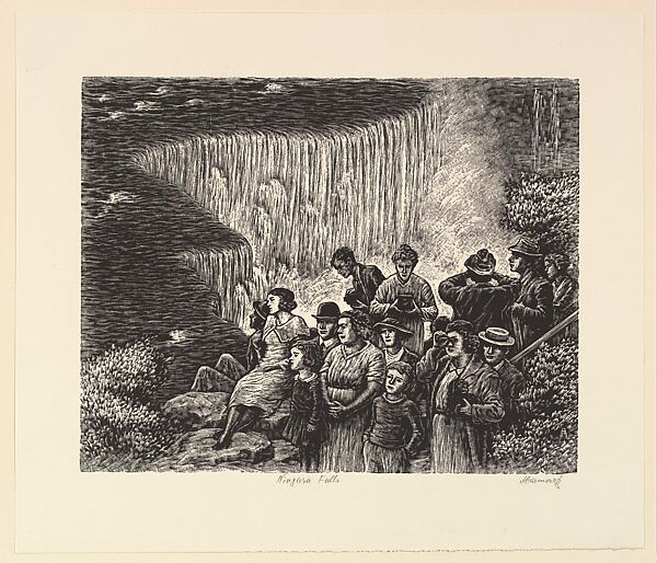 Niagara Falls, Albert Abramovitz (American, 1879–1963), Wood engraving 