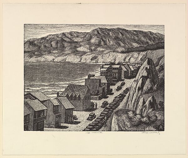 St. Monica, Albert Abramowitz (American, Riga, Russia 1879–1963 Brooklyn, New York), Wood engraving 