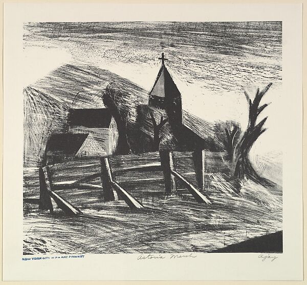 Astoria Marsh, Abe Ajay (American, Altoona, Pennsylvania 1919–1998 Bethel, Pennsylvania), Lithograph 