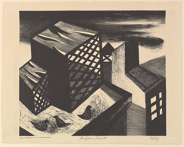 Pigeon Roost, Abe Ajay (American, Altoona, Pennsylvania 1919–1998 Bethel, Pennsylvania), Lithograph 