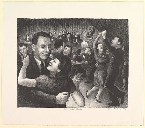 Dance Hall, Harold Anchel (American, 1912–1980), Lithograph 