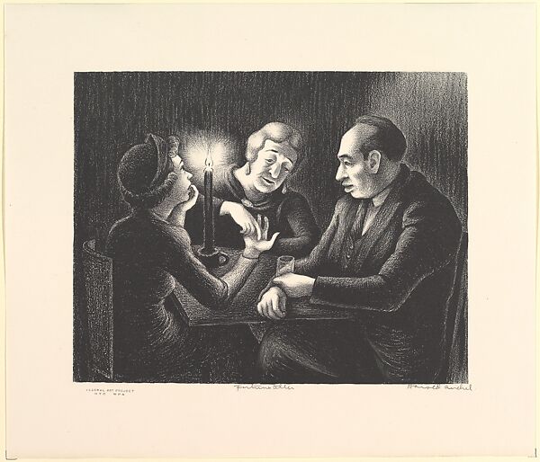Fortune Teller, Harold Anchel (American, 1912–1980), Lithograph 