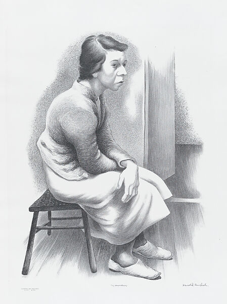 Woman, Harold Anchel (American, 1912–1980), Lithograph 