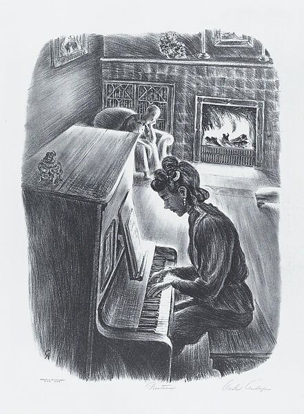 Nocturne, Carlos Anderson (American, Midvale, Utah 1904–1978 Salt Lake City, Utah), Lithograph 