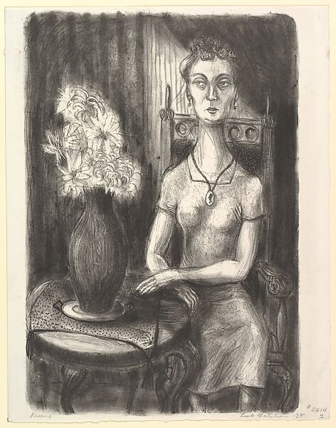 Reverie, Leah Balsham (American, born Philadelphia, Pennsylvania 1915), Lithograph 