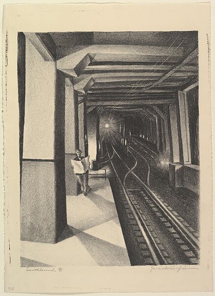 Southbound, Gerard Belfiore (American, 20th century), Lithograph 