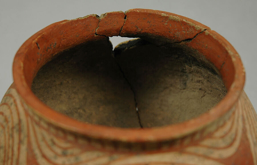Vessel with Flaring Foot, Earthenware with buff slip and red oxide decoration, Thailand (Ban Chiang)