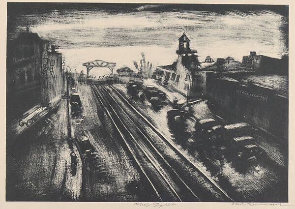 West Street, Saul Berman (American, Russia 1899–1975 Los Angeles, California), Lithograph 