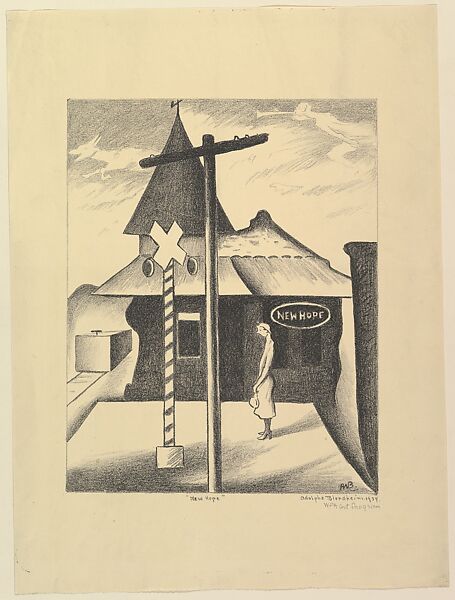 New Hope, Adolphe Blondheim (American, Baltimore, Maryland 1888–1969 Baltimore, Maryland), Lithograph 