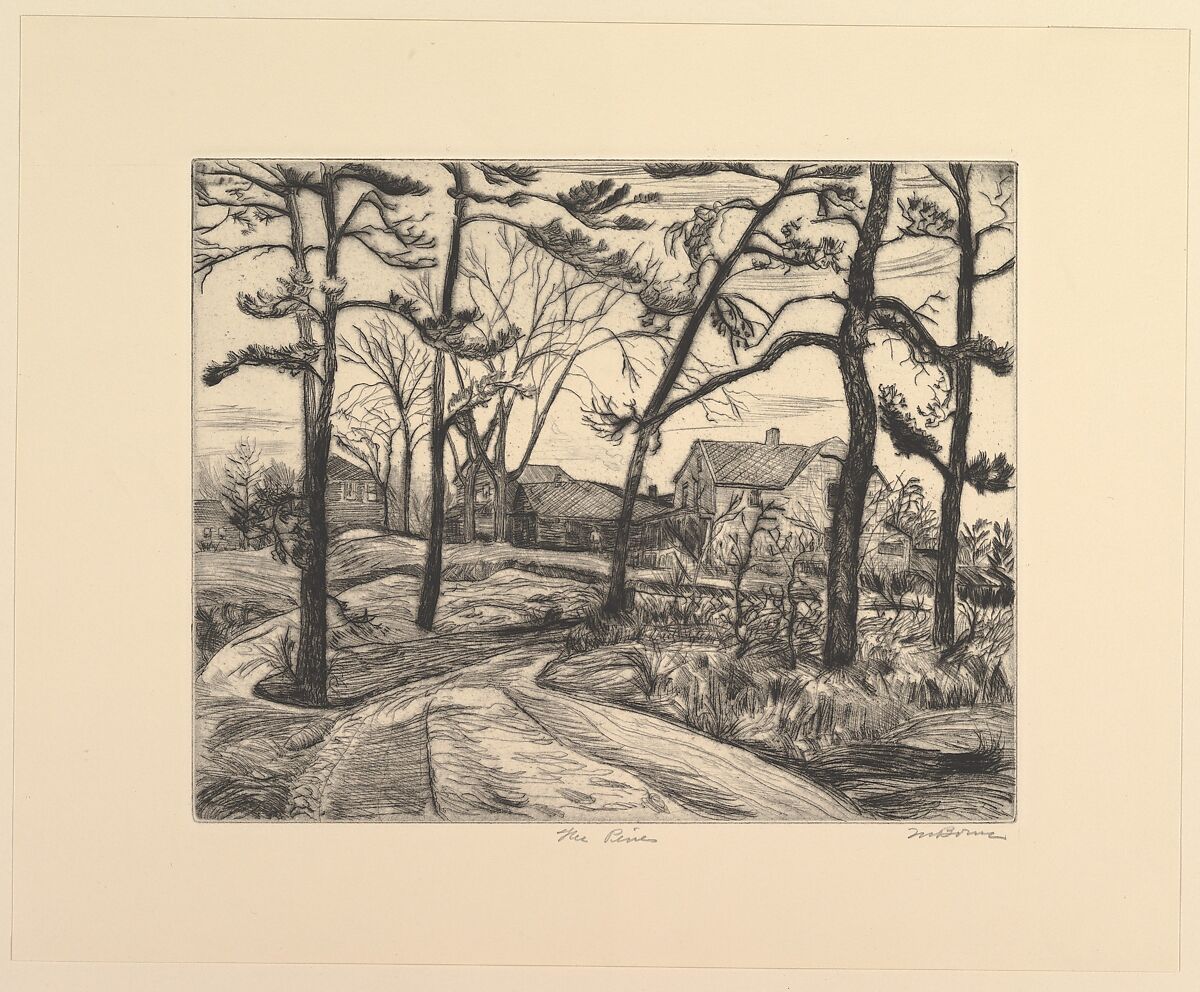 The Pines, Mortimer Borne (American (born Poland), Rypin 1902–1987 Nyack, New York), Drypoint 