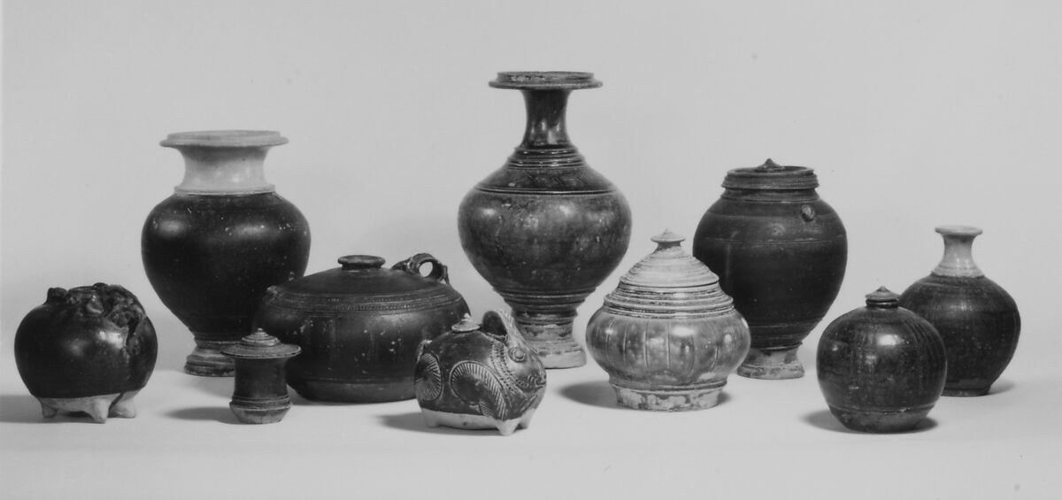 Covered Jar, Stoneware, Thailand