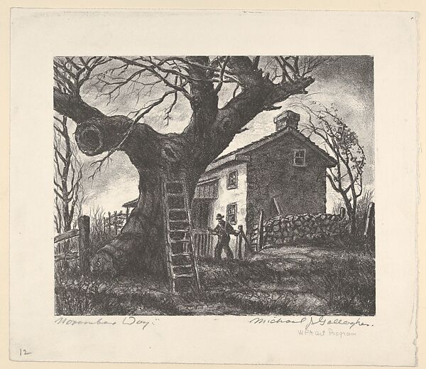 November Day, Michael J. Gallagher (American, Scranton, Pennsylvania 1898–1965 Philadelphia, Pennsylvania), Lithograph 