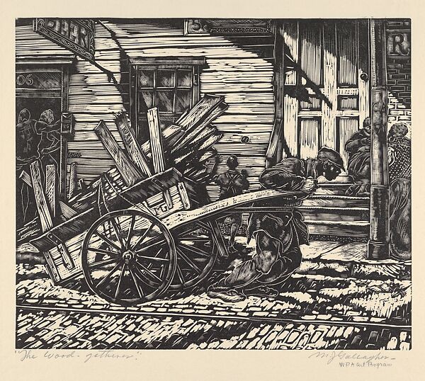 The Wood Gathers, Michael J. Gallagher (American, Scranton, Pennsylvania 1898–1965 Philadelphia, Pennsylvania), Wood engraving 