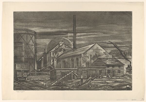 Near Kingston, Emil Ganso (American (born Germany), Halberstadt 1895–1941 Iowa City, Iowa), Etching, aquatint 