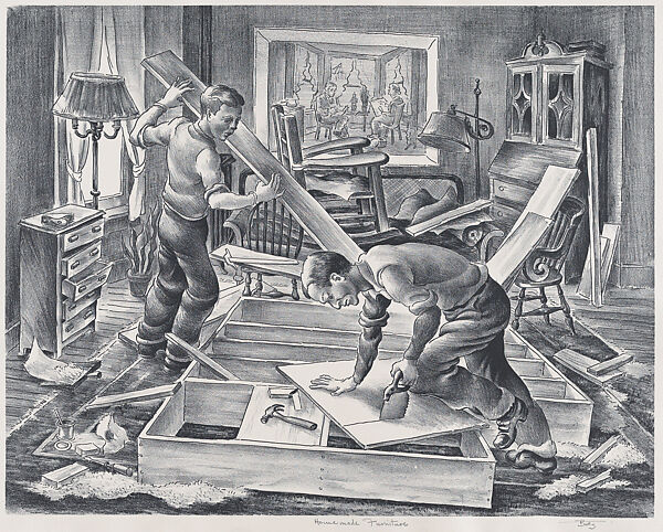 Homemade Furniture, Hugh Botts (American, New York 1903–1964 Cranford, New Jersey), Lithograph 