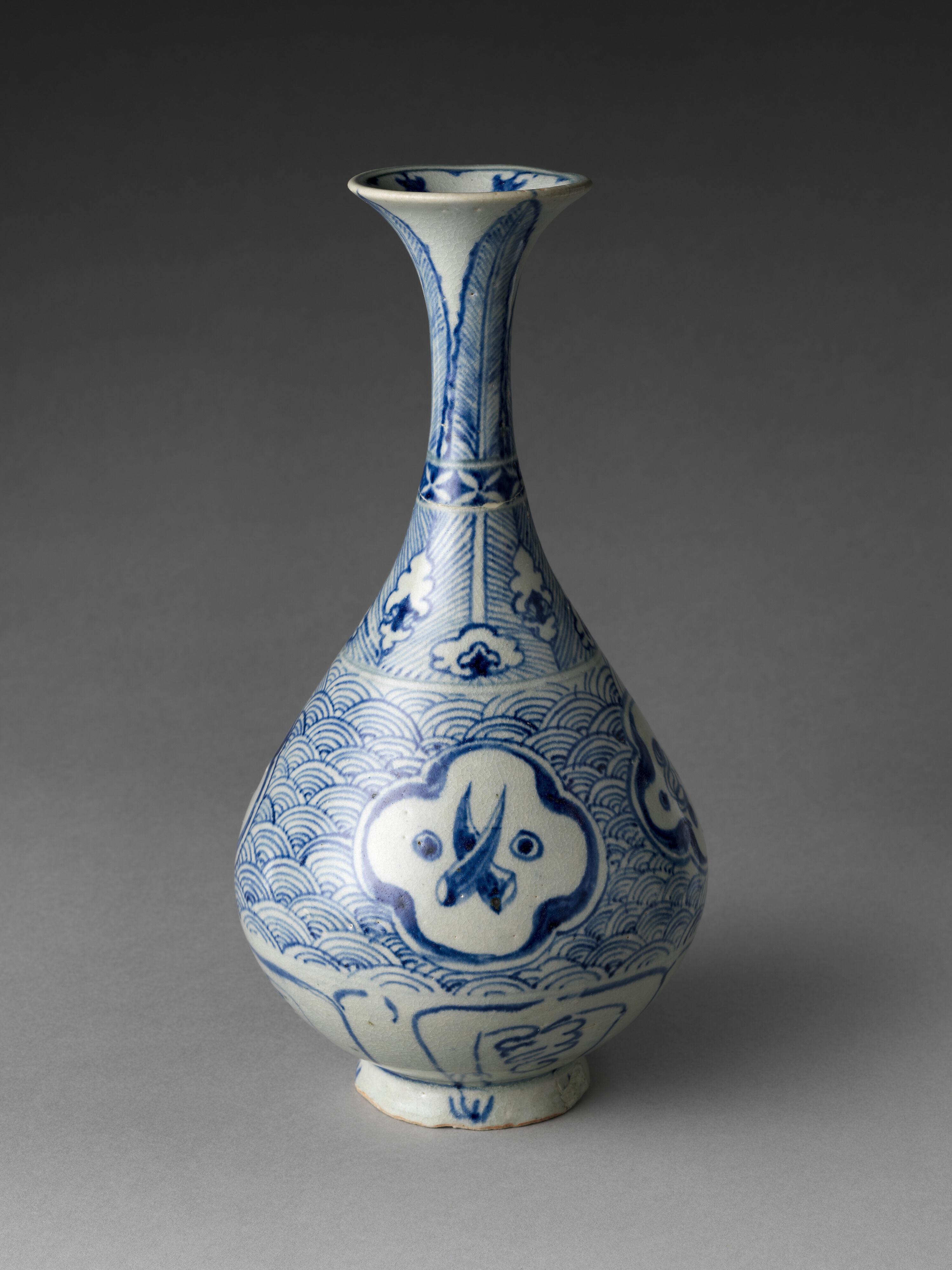 Bottle with Waves and Auspicious Emblems - Vietnam - The