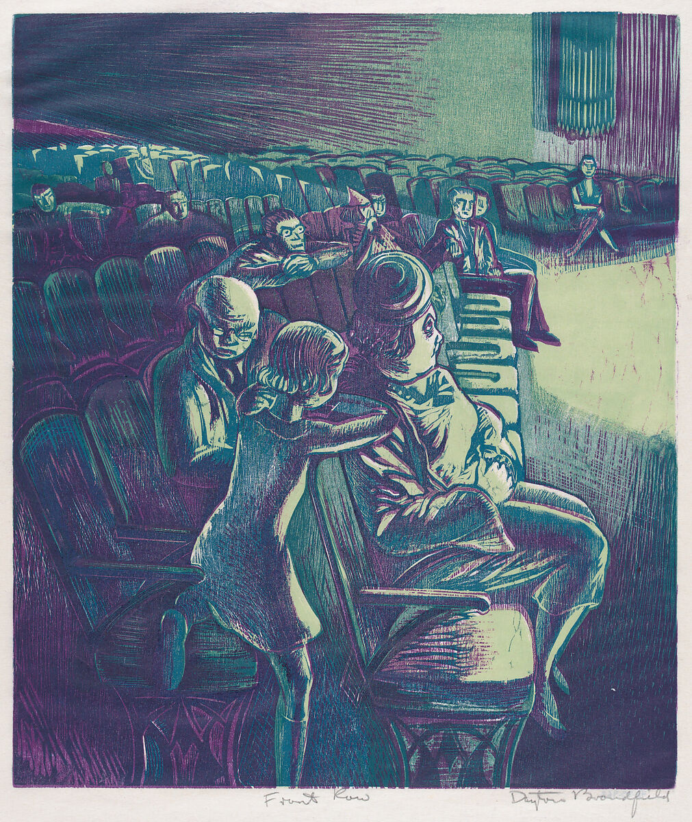 Front Row, Dayton Brandfield (American, New York 1911–1993 Grover Beach, California), Color Lithograph 