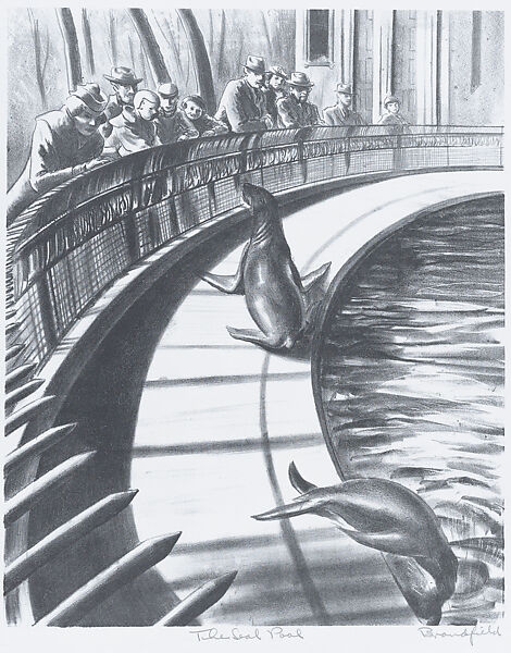 The Seal Pool, Dayton Brandfield (American, New York 1911–1993 Grover Beach, California), Lithograph 