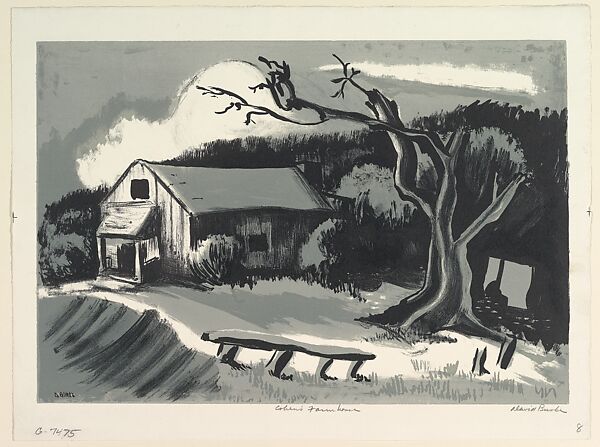 Cohen's Farmhouse, David Burke (American, active mid 20th century), Serigraph 