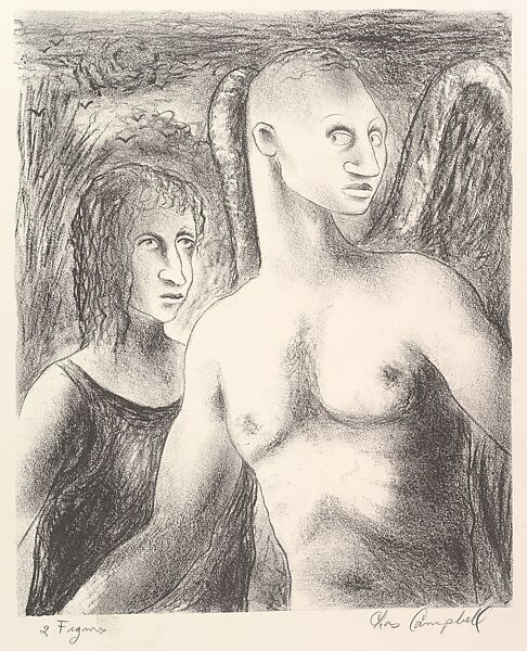 2 Figures, Charles Malcolm Campbell (American, Dayton, Ohio 1905–1985 Phoenix, Arizona), Lithograph 