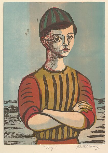 Boy, Ruth Chaney (American, Kansas City, Missouri 1908–1973), Color Linocut 