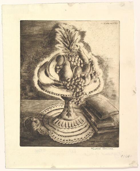 Pyramid of Fruit, Elizabeth Colwell (American, Bronson, Michigan 1881–1954), Etching 