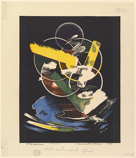 Pipedream, Harold Mallette Dean (American, Spokane, Washington 1907–1975 San Rafael, California), Color Linocut 