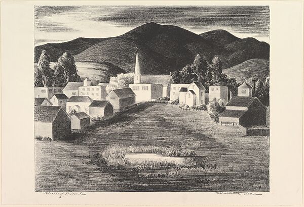 View of Pinole, Harold Mallette Dean (American, Spokane, Washington 1907–1975 San Rafael, California), Lithograph 