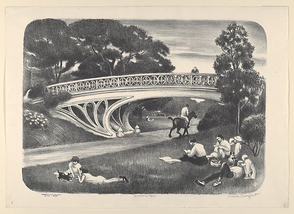 In Central Park, Mabel Dwight (American, Cincinnati, Ohio 1876–1955 Sellersville, Pennsylvania), Lithograph 