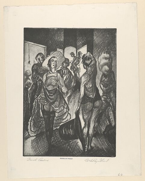 French Casino, LeRoy Walter Flint (American, Ashtabula, Ohio 1909–1991 Akron, Ohio), Carborundum etching 