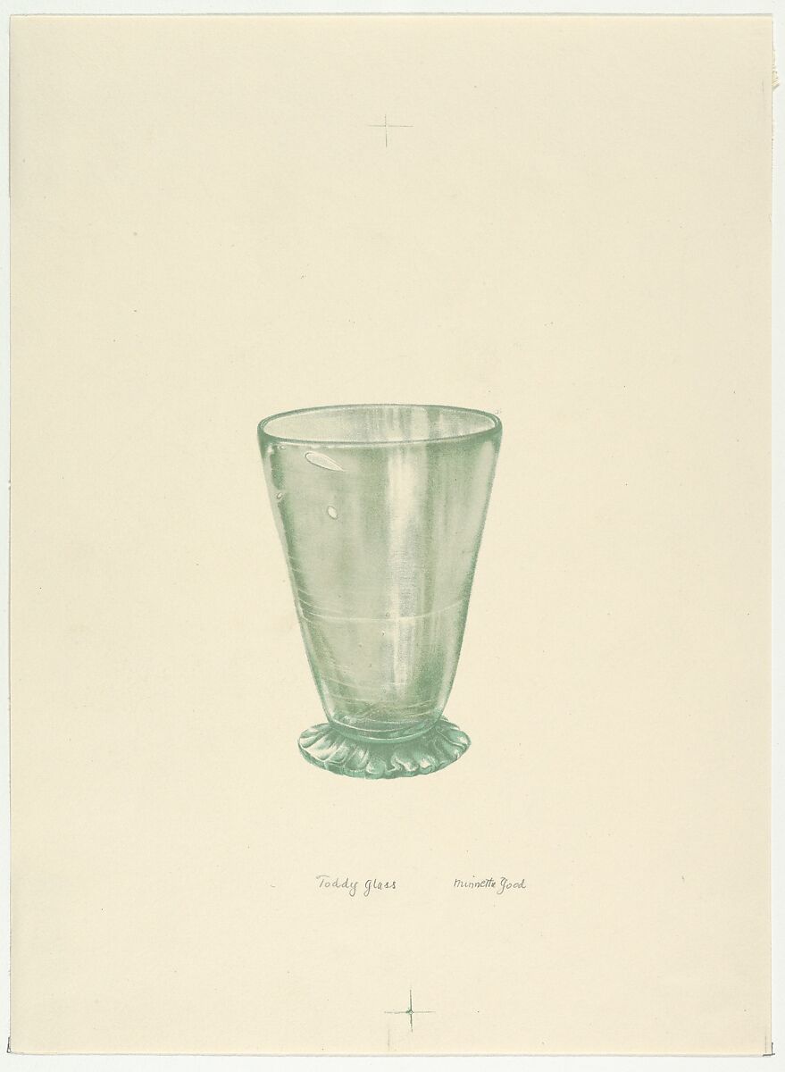 Toddy Glass, Minnetta Good (American, New York 1895–1946 New York), Lithograph 