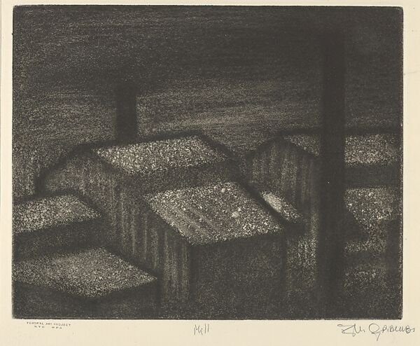 Mill, Blanche Grambs (American, 1916–2010), Etching and aquatint 
