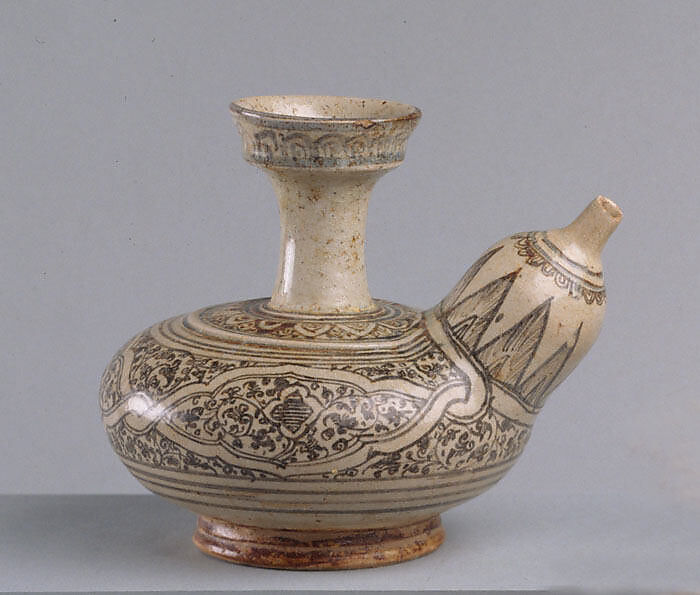 Kendi (Drinking Vessel), Earthenware, Thailand (Si Satchanalai) 