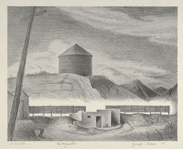 Wayside, Joseph Gross (American, 20th century), Lithograph 