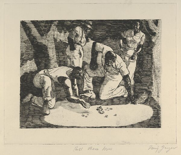 Roll Them Bones, Irving Guyer (American, Philadelphia, Pennsylvania 1916–2012 Nevada City, California), Etching 