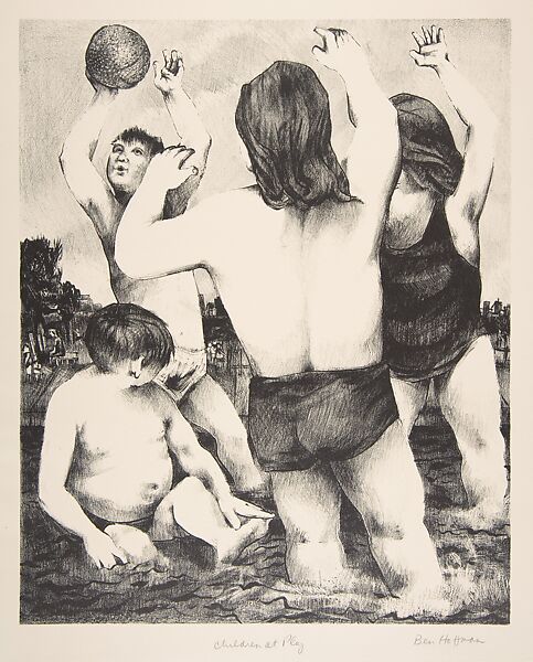 Children at Play, Ben Hoffman Abramowitz (American, Brooklyn, New York 1917–2011 Washington, D.C.), Lithograph 