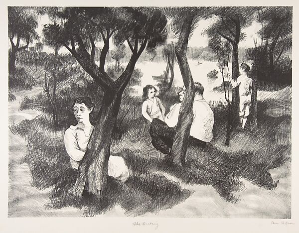 The Outing, Ben Hoffman Abramowitz (American, Brooklyn, New York 1917–2011 Washington, D.C.), Lithograph 