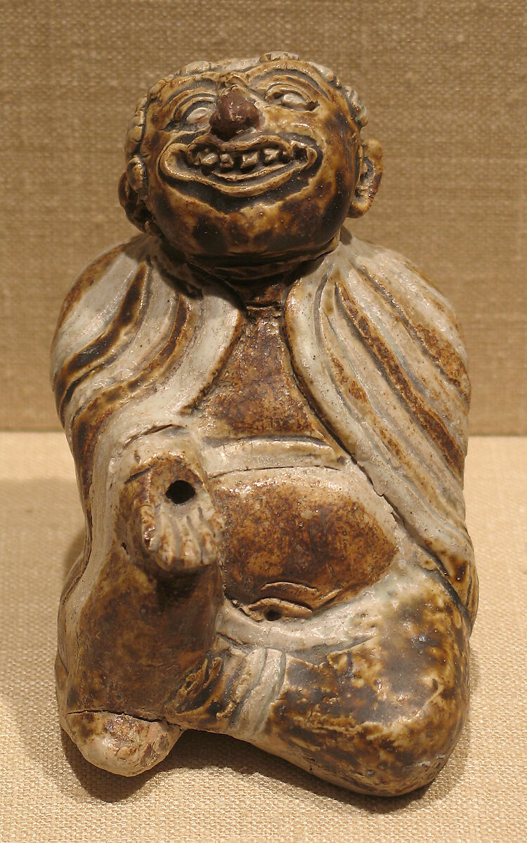 Water Dropper in the form of a Seated Demon, Earthenware, Thailand 