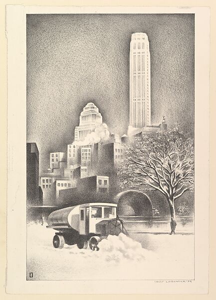 Louis Lozowick - New York Snow Scene - The Metropolitan Museum of Art