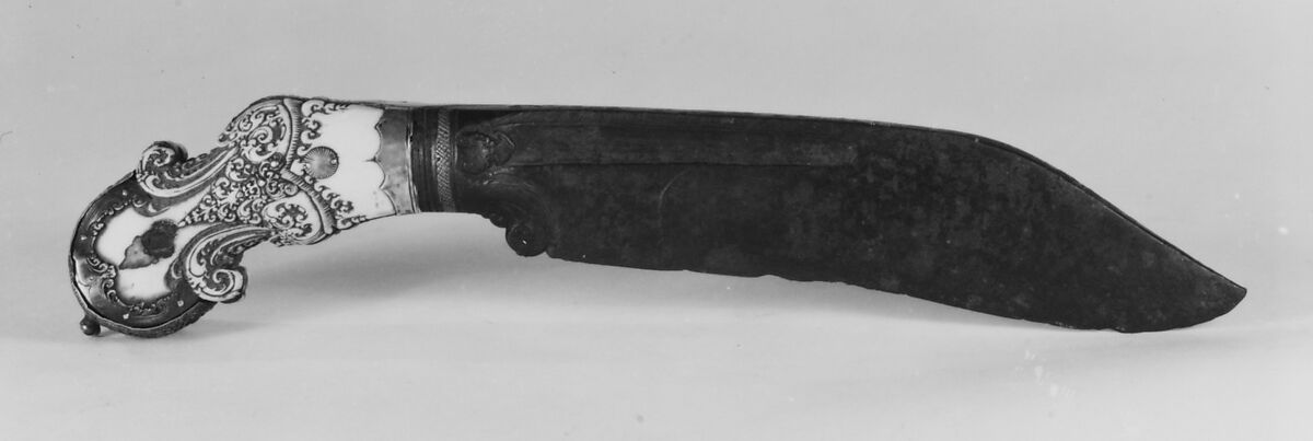 Knife, Kandyan Type, Ivory and silver, Sri Lanka 