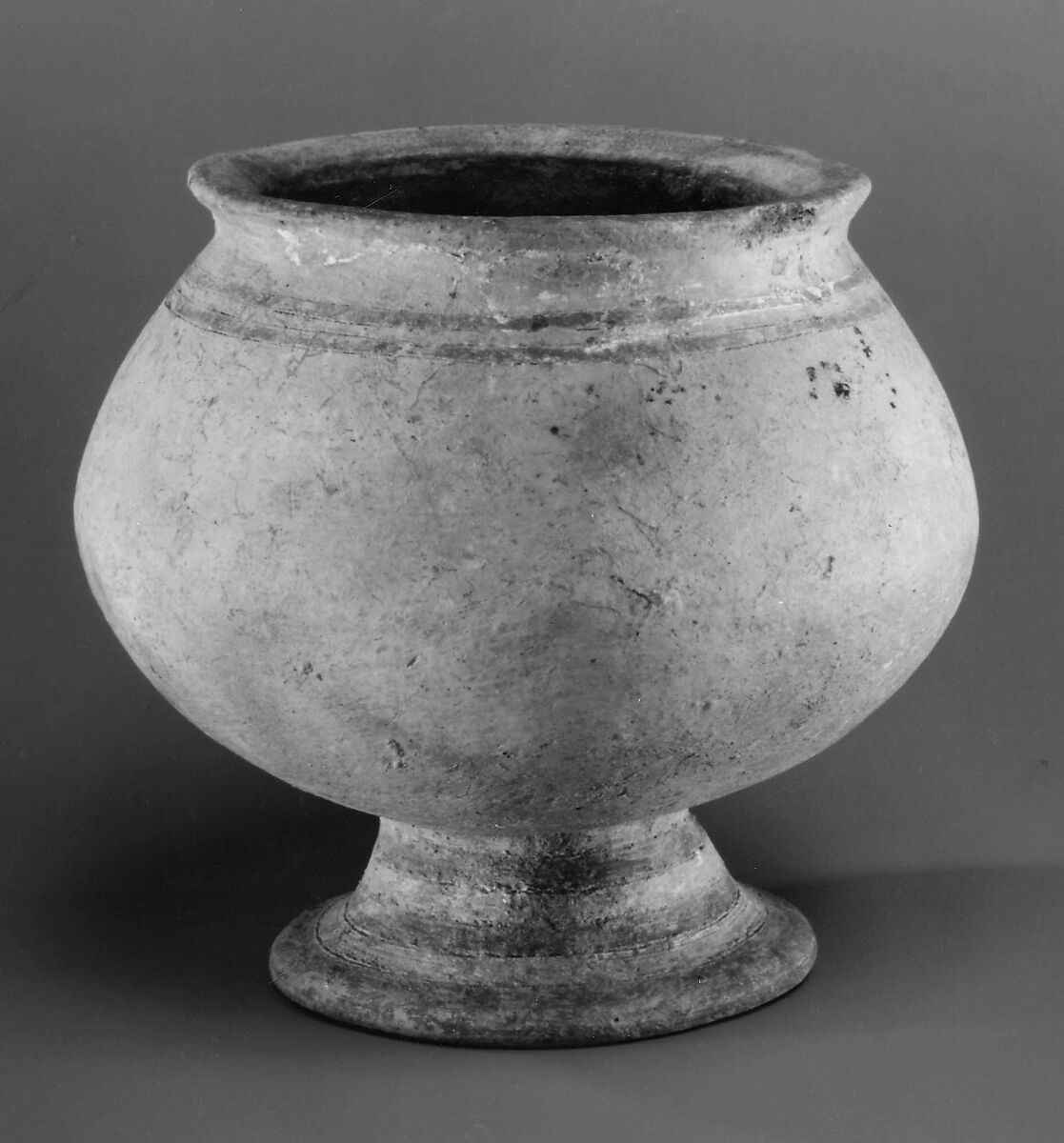 Vessel Stem Bowl, Pottery, Thailand 