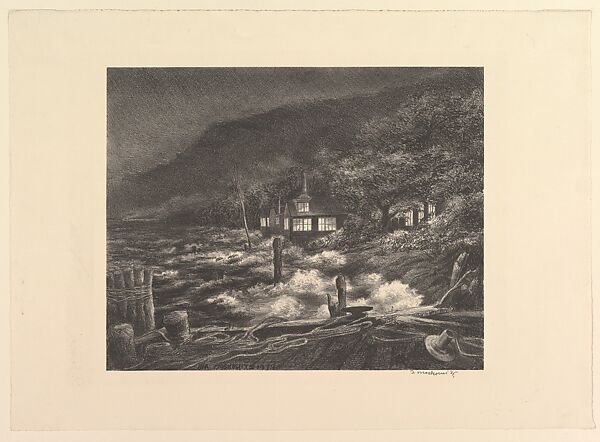 Night Storm, Ira Moskowitz (American (born Poland), Galicia 1912–2001 New York), Lithograph 