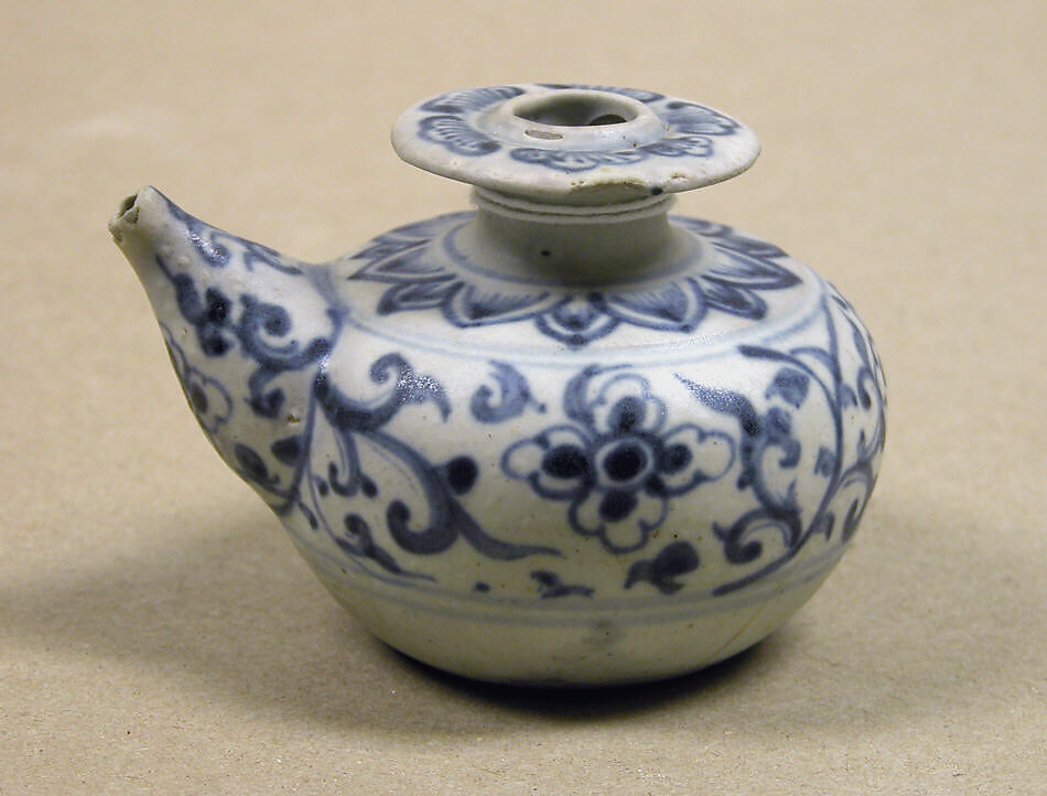 Kendi, Stoneware with cobalt underglaze, Vietnam 