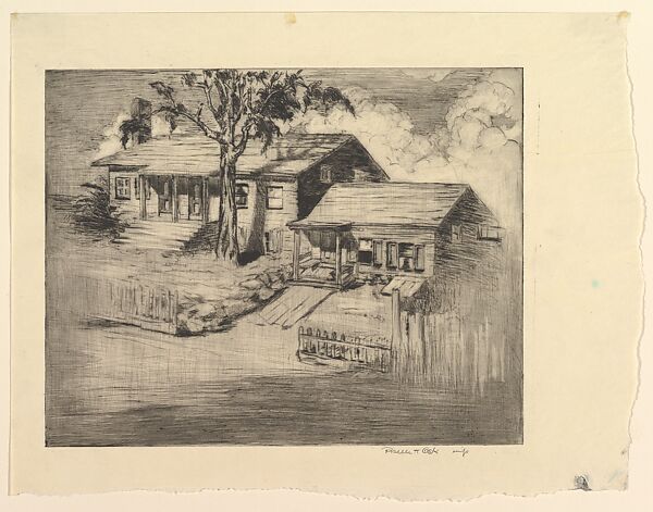 Peter Cooper Tenements, Roselle H. Osk (American, New York 1884–1954 New York), Etching, Drypoint 