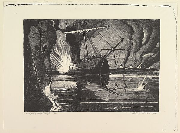 Farrugt Getting Through, Charles Ernest Pont (American, St Julien, France 1898–1971 Wilton, Connecticut), Lithograph 