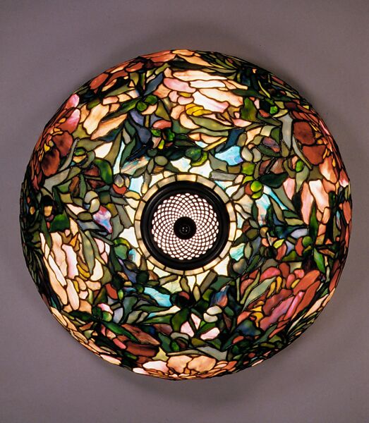 Floor Lamp, Designed by Louis C. Tiffany (American, New York 1848–1933 New York), Leaded glass and bronze, American