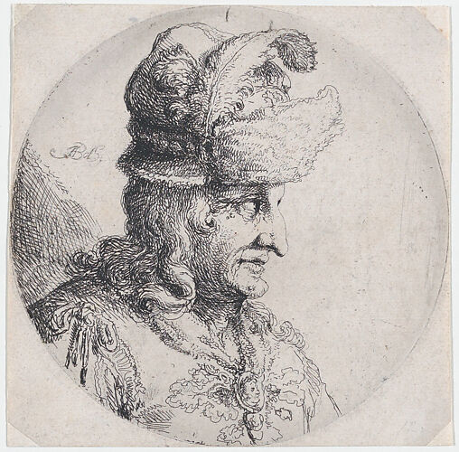 Portrait of a Man with a Large Feather in His Hat