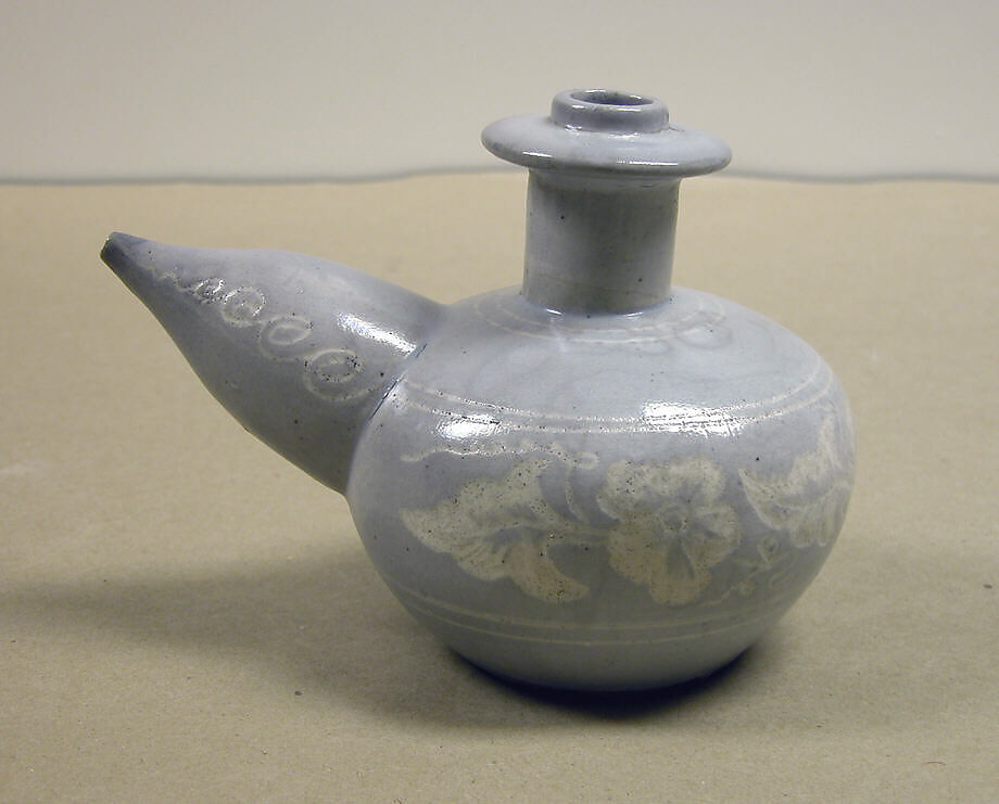 Kendi, Stoneware with light grey-blue glaze, Vietnam (?) 