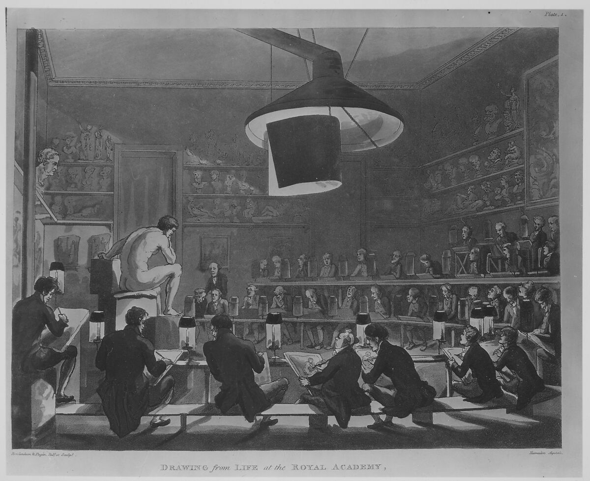 The Microcosm of London, or London in Miniature, Vol. I, William Henry Pyne (British, London 1770–1843 Middlesex), Illustrations: hand-colored etching and aquatint